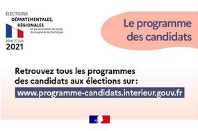 Élections :  consultez les programmes des candidats