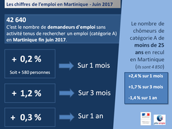 Les chiffres de l'emploi en Martinique - Juin 2017