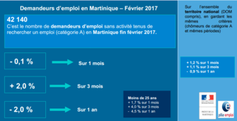 Les chiffres de l'emploi en Martinique - Mars 2017