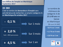 Les chiffres de l'emploi en Martinique - Octobre 2017
