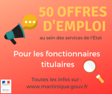 50 offres d'emploi au sein des services de l'État en Martinique pour les fonctionnaires titulaires